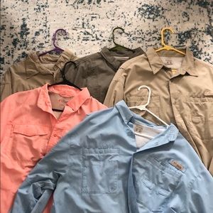 Lot of 5 Fishing Shirts